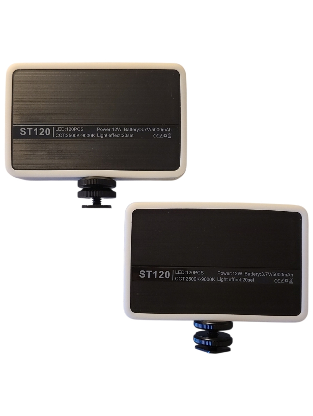 set of 2 andoer ST120 pocket LED video vlogging photography lights rechargeable